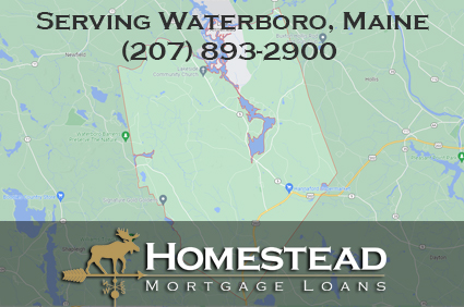 Map of Waterboro Maine service area for Homestead Mortgage Loans Inc.